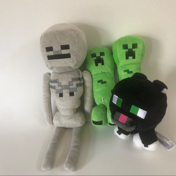 Minecraft Toys Minecraft Skeleton Creepers Tuxedo Cat Plush Poshmark